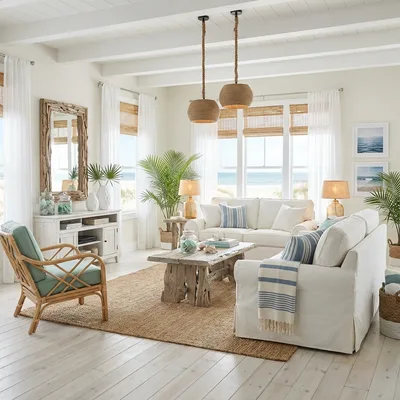 Coastal interior design style — AI room redesign