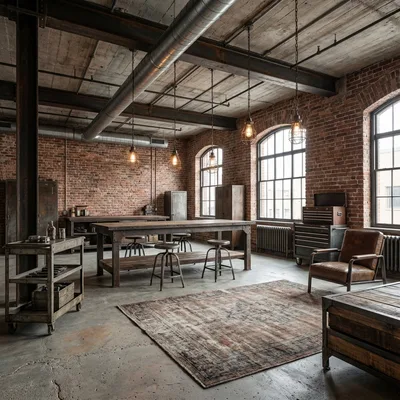 Industrial interior design style — AI room redesign