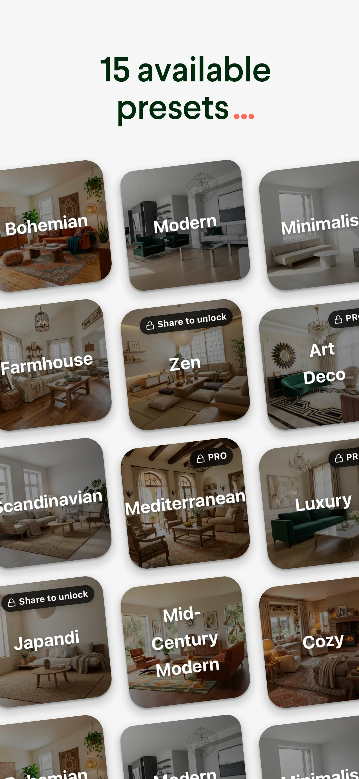 RoomSnap app showing a beautifully redesigned room