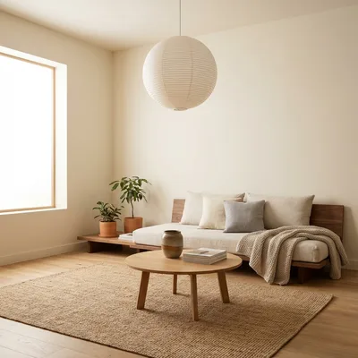 Japandi interior design style — AI room redesign